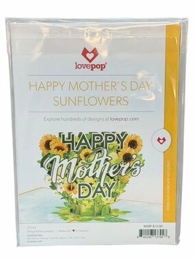 LovePop Sunflower Mother's Day Pop-Up Card - Yellow & Green